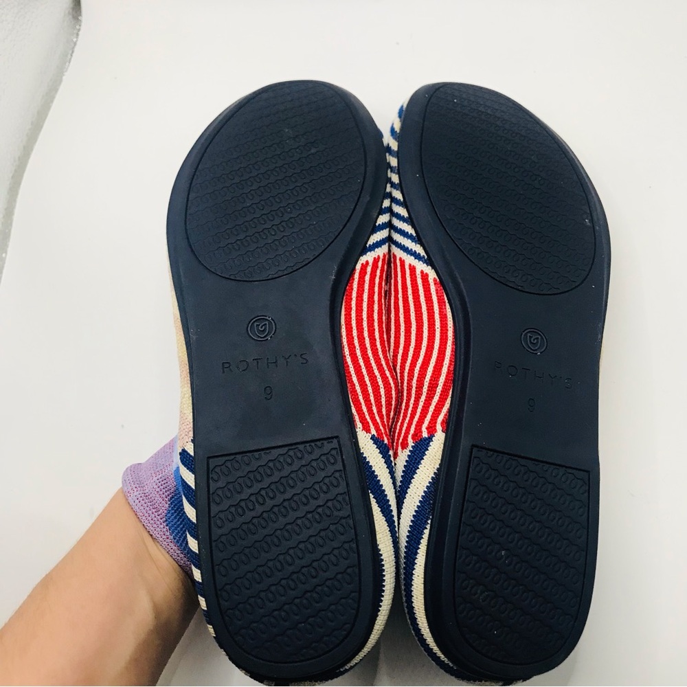 Rothy's Women’s Blue & Cream Striped‎ Flat - Picture 8 of 10